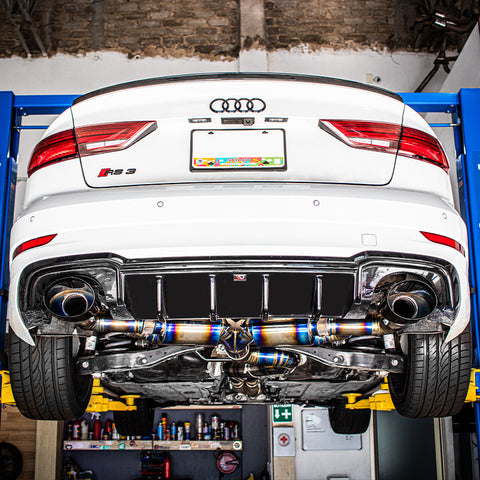 JDY 2.5T RS3/TTRS 8V/8S Racing Titanium Exhaust - Catback|JDY Performance