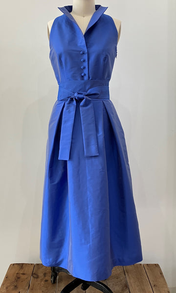 Rickie Freeman for Teri Jon Taffeta Shirt Dress Gown W/Eyelet Sleeve And  Collar | mignonmanleyfashions