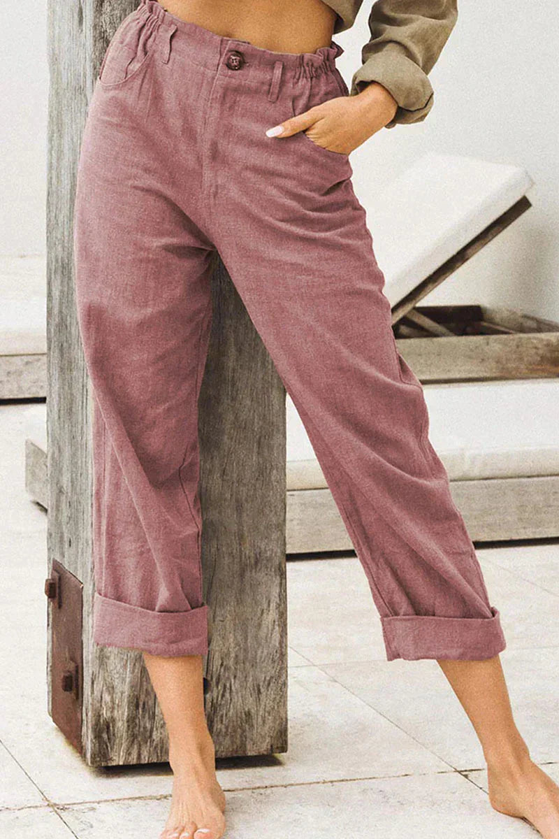 Product Image for Luvik | Pellavahousut Mia, Rot / 2XL