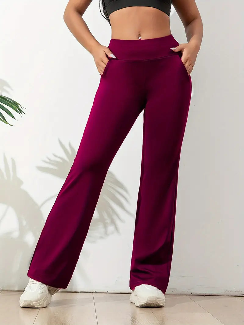 Product Image for Luvik | Korkeavyötäröiset joogahousut naisille, Rot / S