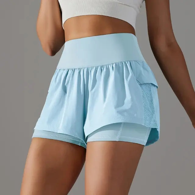 Product Image for Luvik | Gym Sport Juoksushortsit Naisille Korkealla Vyötäröllä, Skye / L