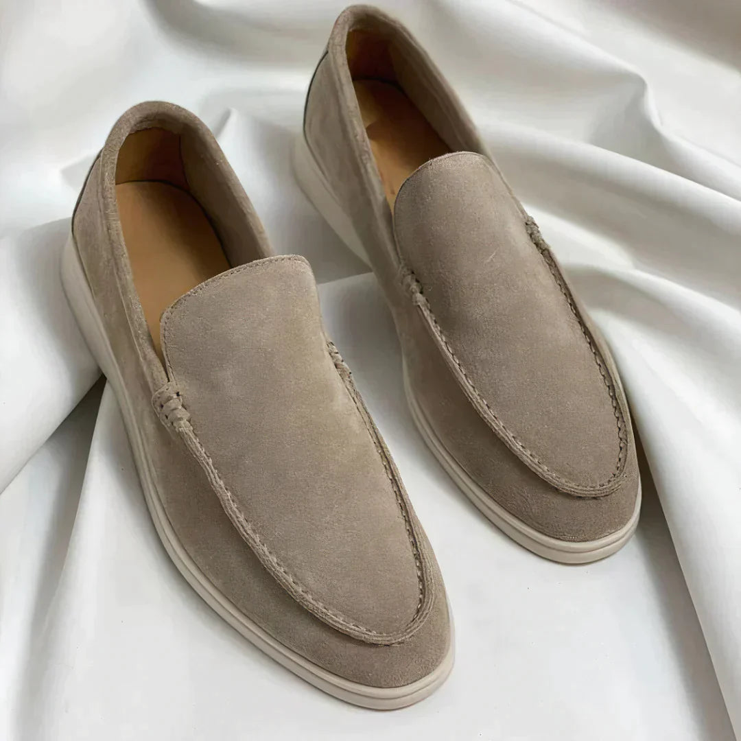 Product Image for Luvik | Nubuck Kengät Slip on Eleganssikengät Klassinen Penny Mokassiini Tyyli, Khaki / 9.5