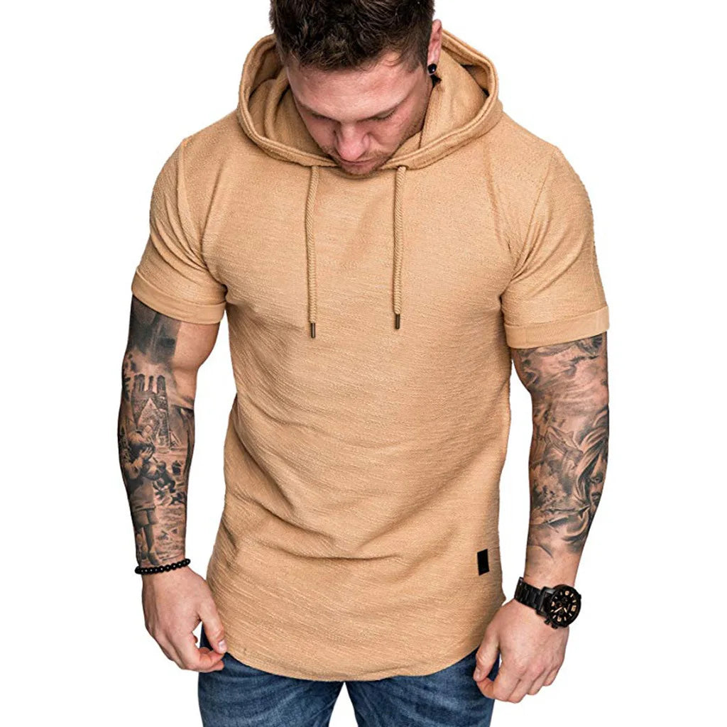 Product Image for Luvik | Miehet Huppari Lyhyillä Hihoilla Ja Nyörillä, Mukava Ja Tyylikäs, Khaki / XL