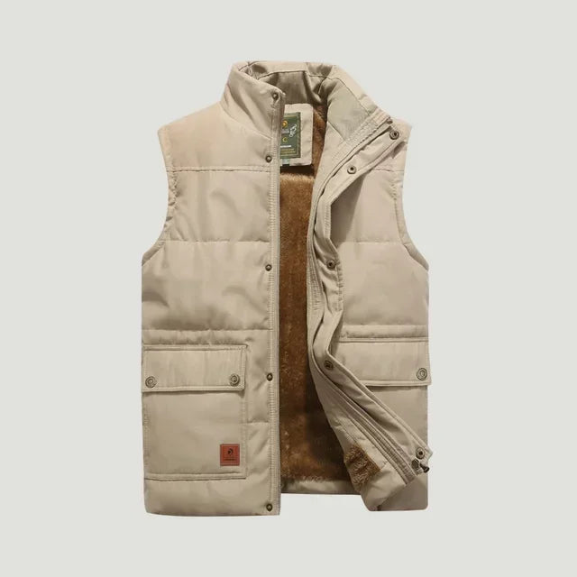 Product Image for Luvik | Miesten Plus Size Hihaton Liivi Keinoturkista Fleeceä, Luksusta Ja Mukavuutta, Khaki / S