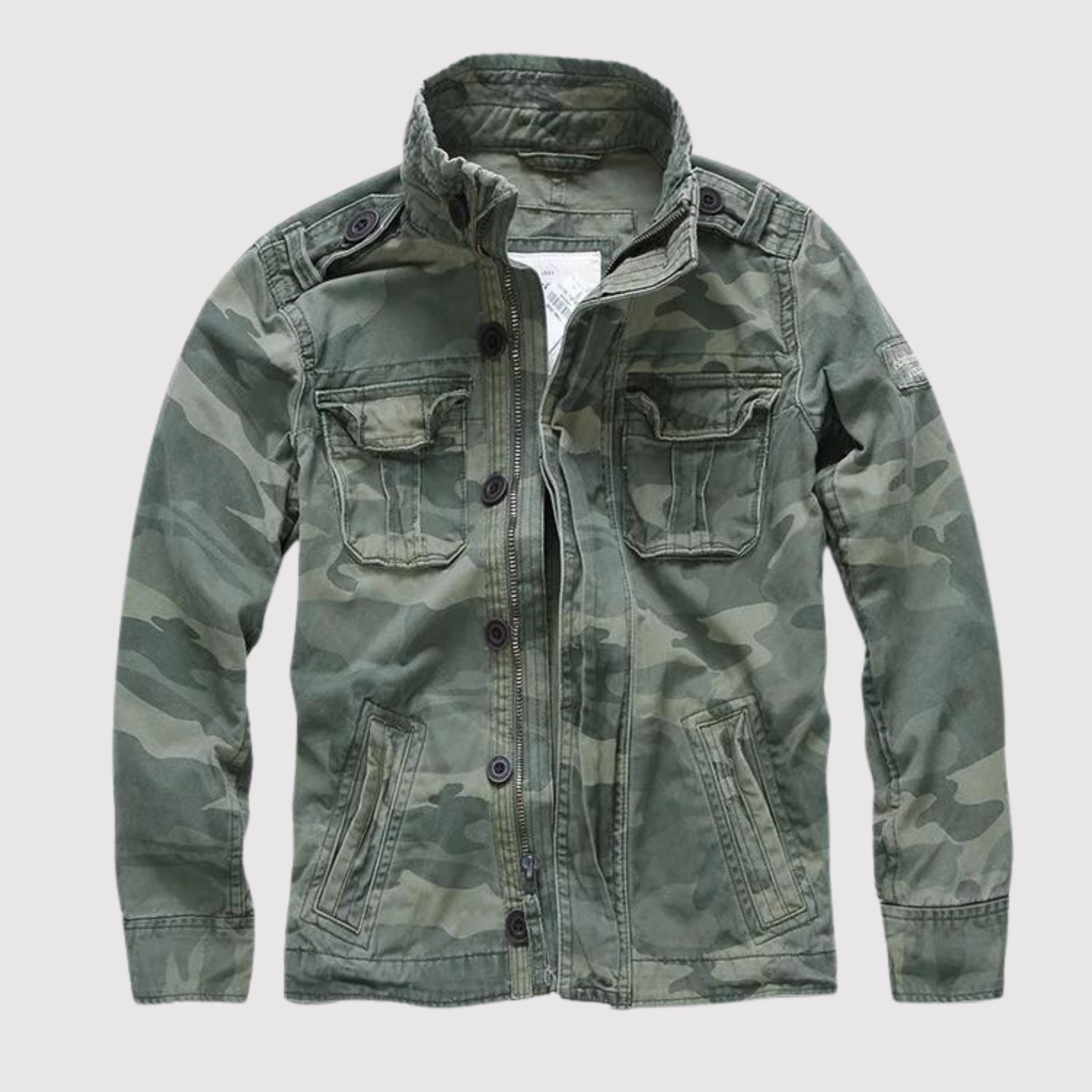 Product Image for Luvik | Retro Jacke Mit Reißverschluss Und Mehreren Taschen, Grün / 2XL