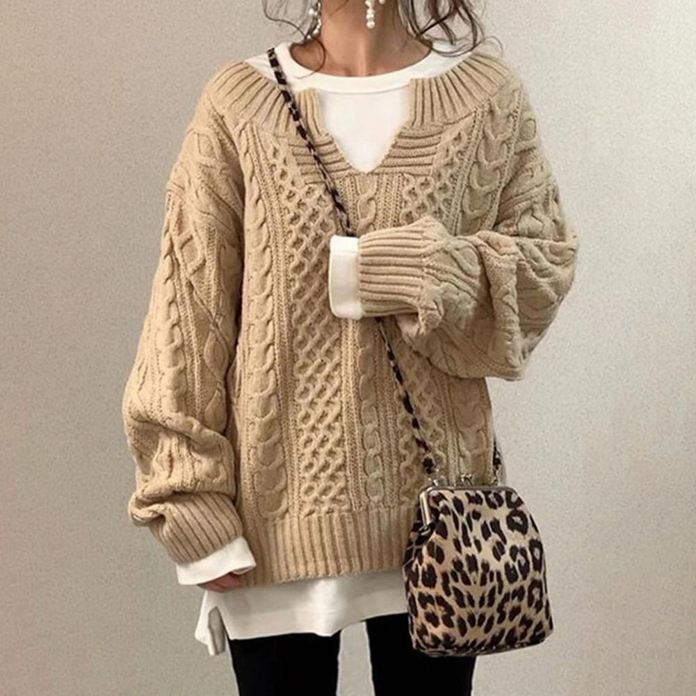 Product Image for Luvik | Käsinneulottu Mukava Neuletakki, Kaki / 2XL