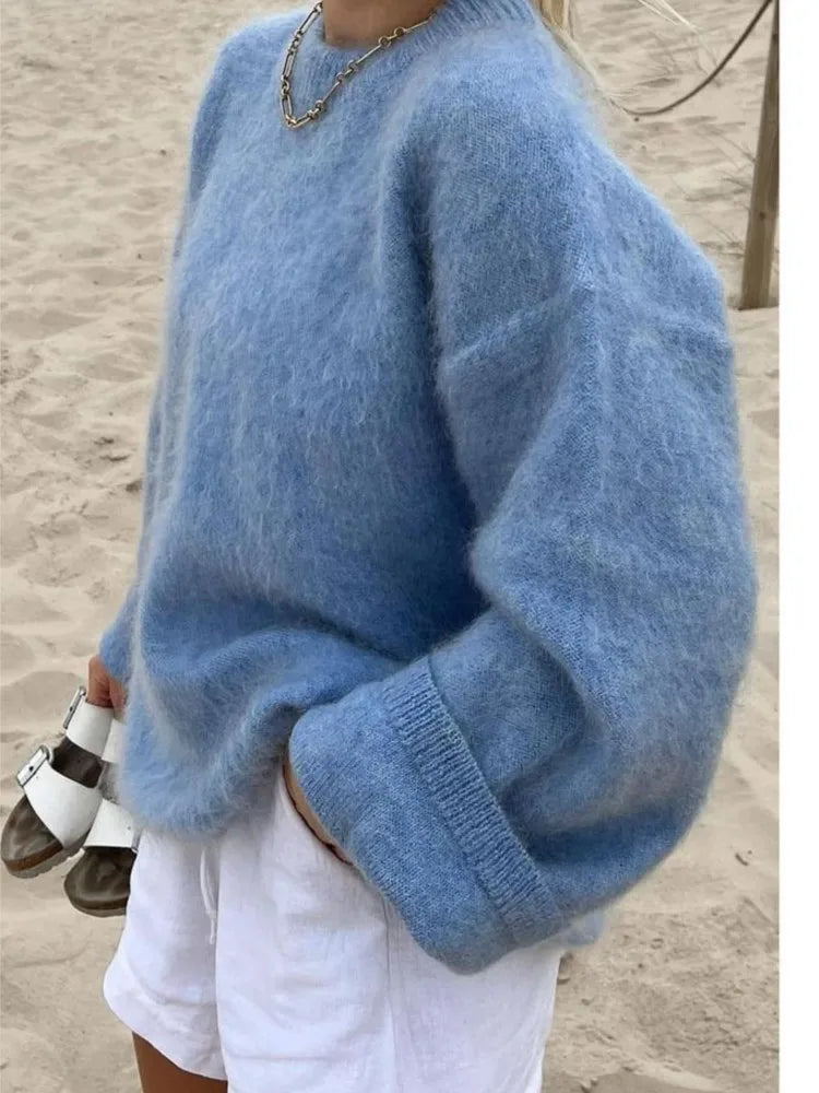 Product Image for Luvik | Oversize Pullover Af Strik, Sininen / S