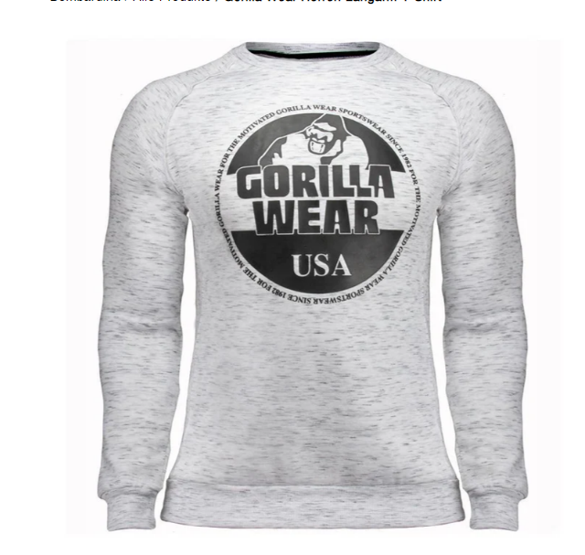 Product Image for Luvik | Gorilla Wear Miesten Pitkähiha T-paita, Harmaa / 2XL