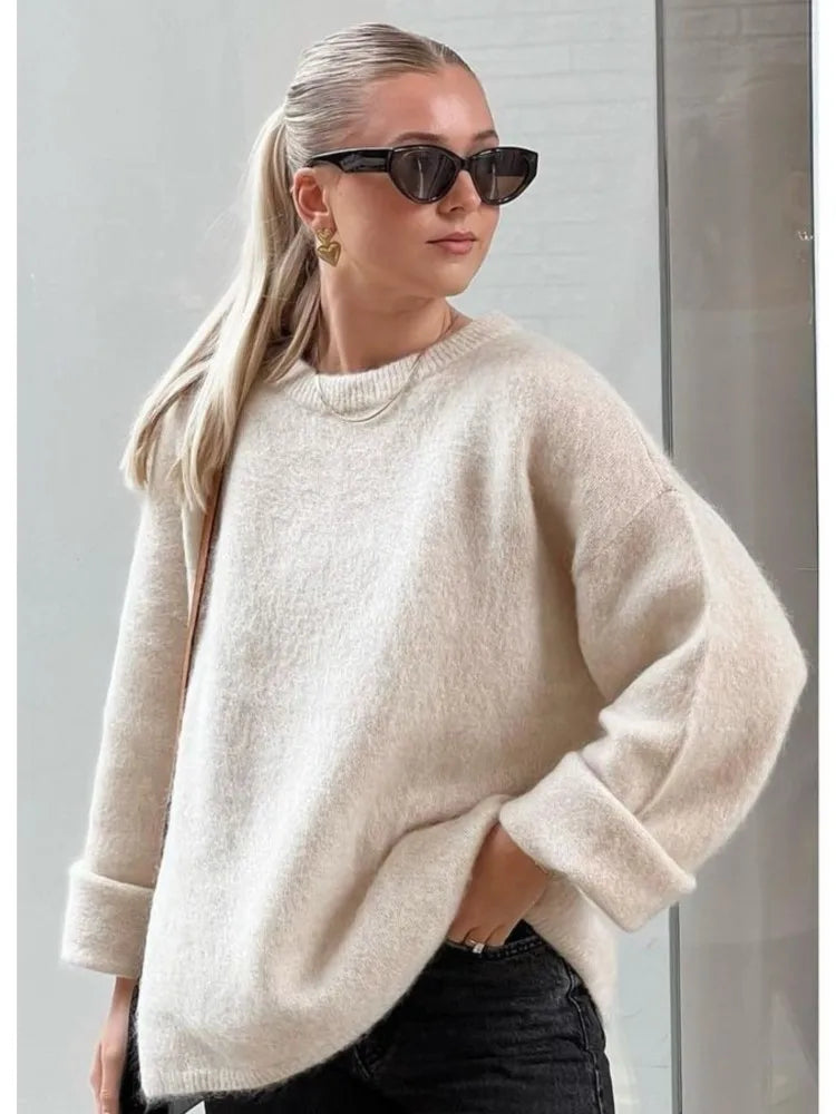 Product Image for Luvik | Oversize Pullover Af Strik, Beige / M.