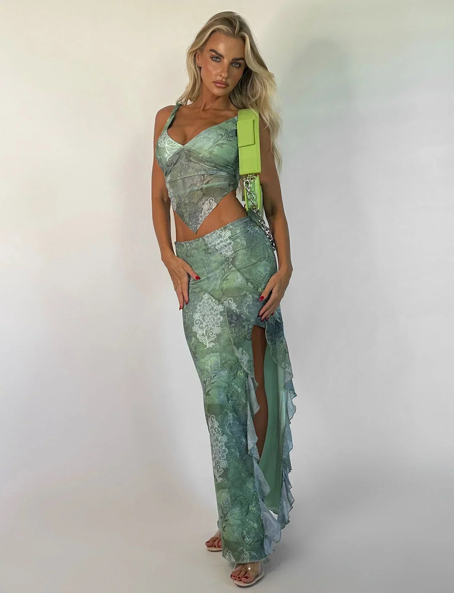 Product Image for Luvik | Kukallinen Crop Top, Vihreä / 10 (M)