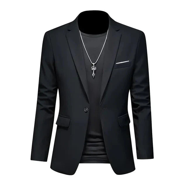 Product Image for Luvik | Miesten takki Slim Fit Yksi nappi Viralliset vaatteet, Musta / XL