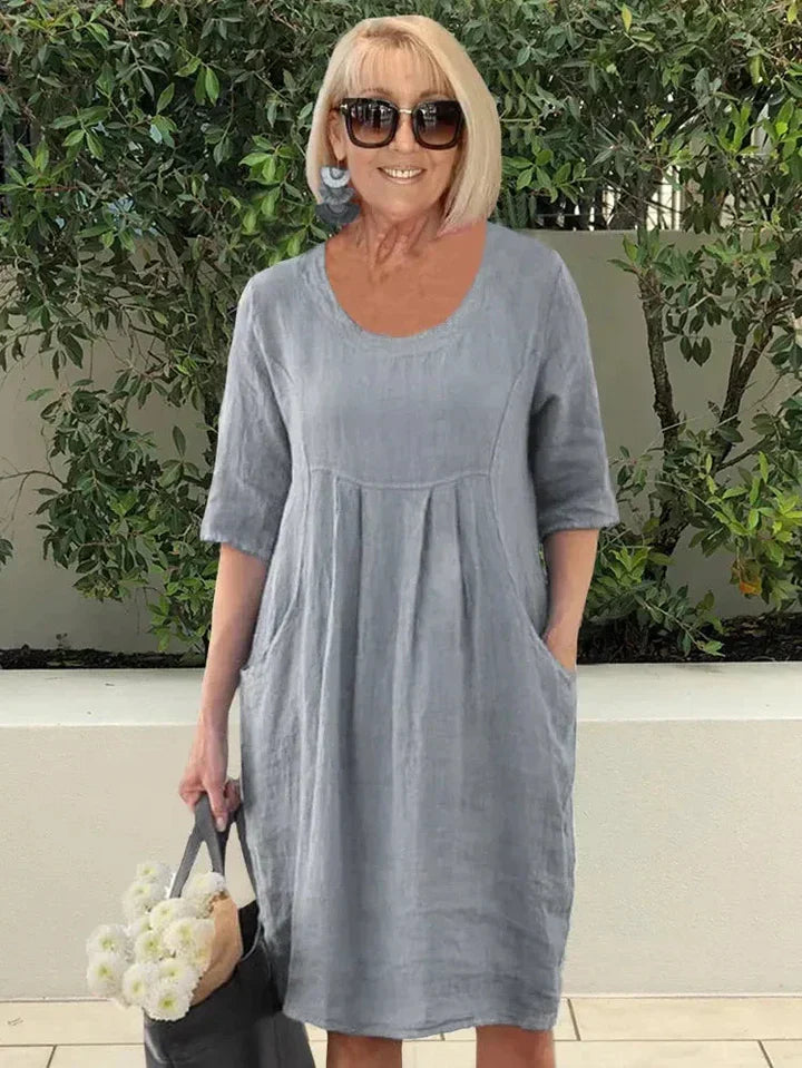 Product Image for Luvik | Baumwolle Sommerkleid für Frauen, Grau / M
