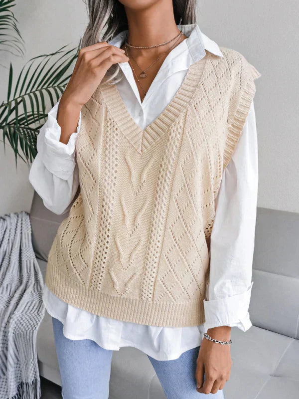 Product Image for Luvik | Neule ilman hihoja liivit, aprikoosi / L