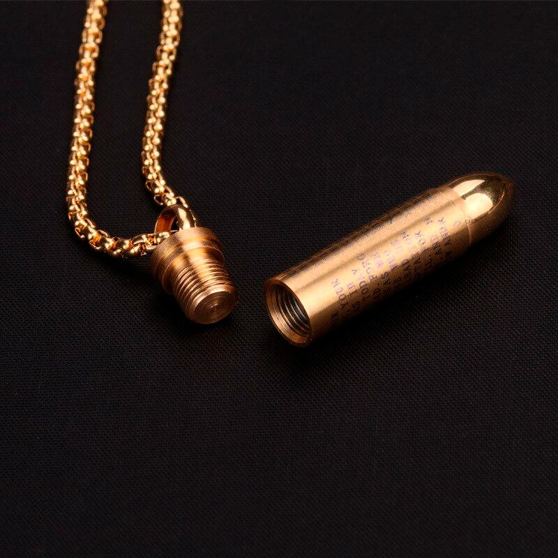 Openable Bullet With Cross Necklace gold – Shop-Tetuan