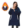 Products Pro Quater Zip Blue WearAHug - Winter Sherpa Oversized Hoodie Blanket 47950522-quater-zip-blue