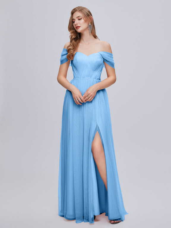 Ayla Split Convertible Tulle Bridesmaid Dresses