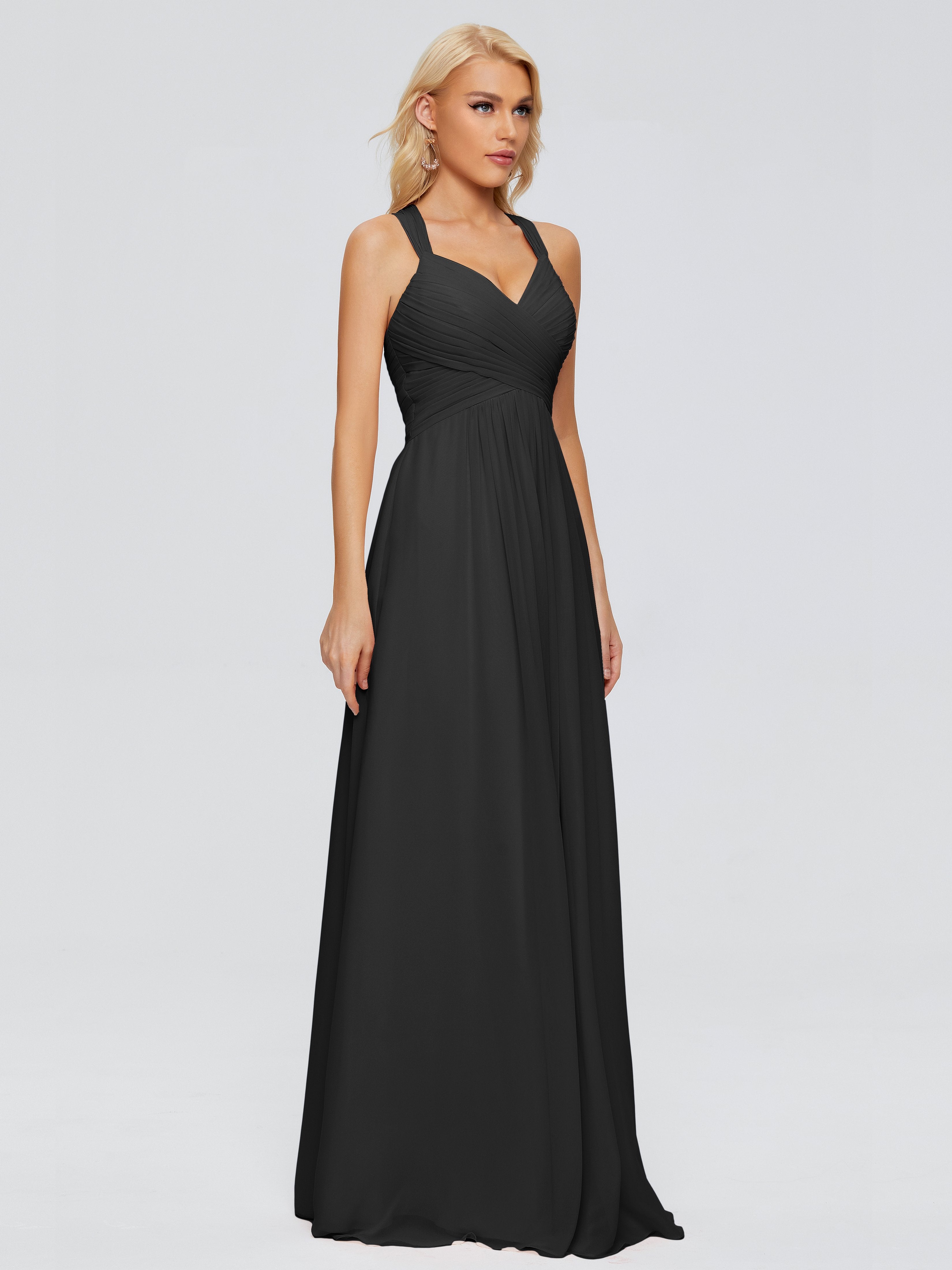 Josephine Modern Sweetheart Spaghetti Straps Chiffon Bridesmaid Dresse