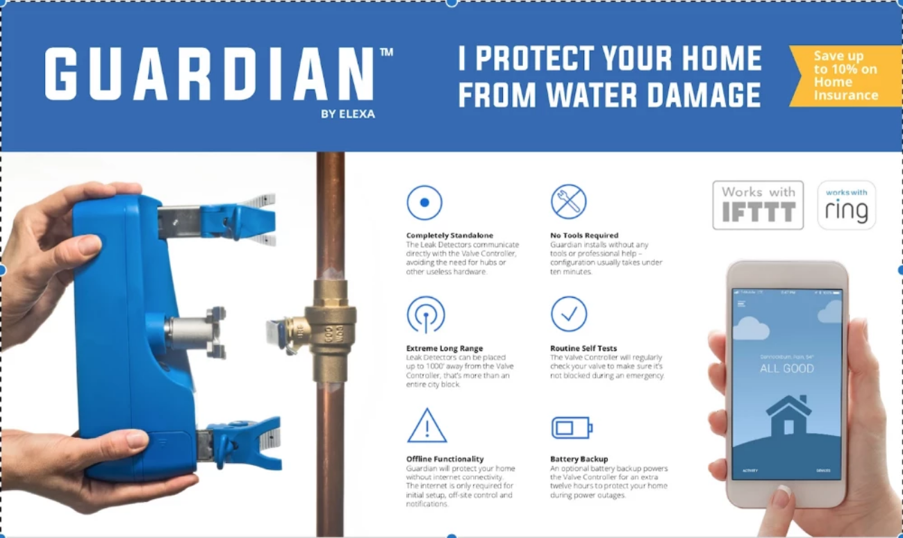 guardian by elexa leak prevention system