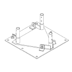 ROHN 25G HINGED BASE PLATE