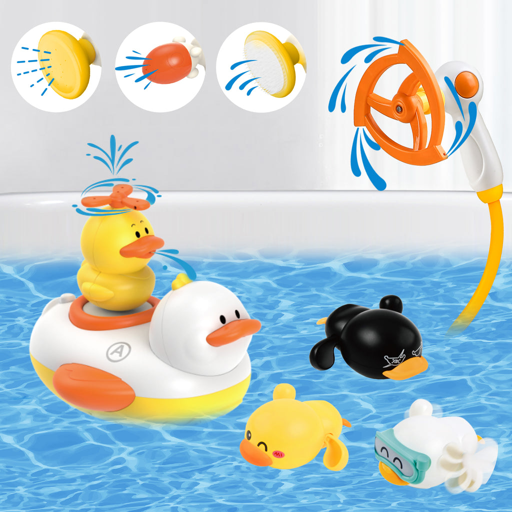 iPlay, iLearn Baby Bath Toys Fun Bath Time Tub Toys & Organizer