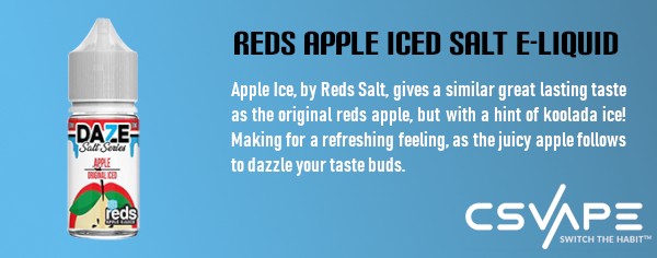 Reds apple iced salt e-liquid - top rated vape juice