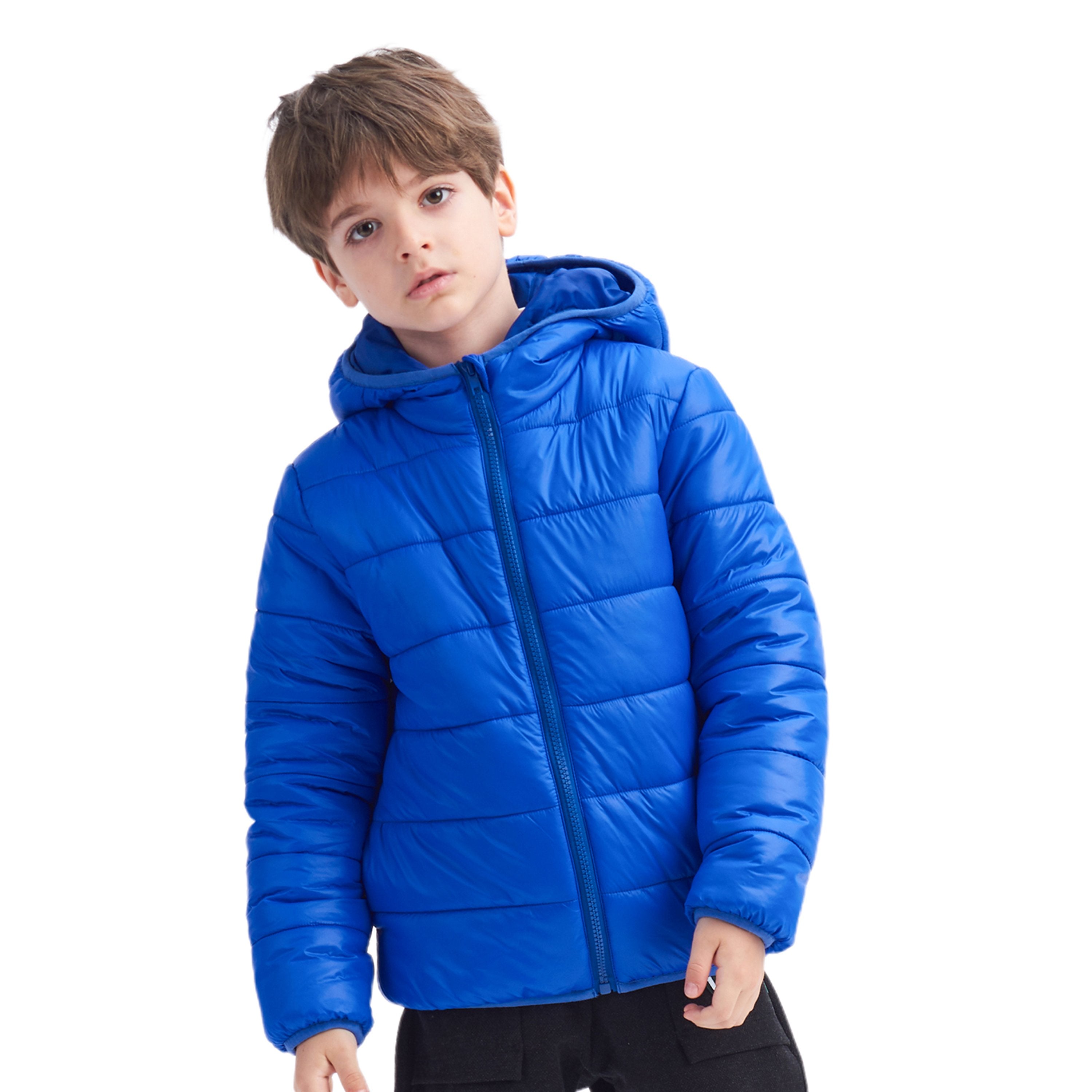 IKALI Kids Winter Boys Light Weight Puffer Jacket Blue (3-12Y) | IKALI COSTUME