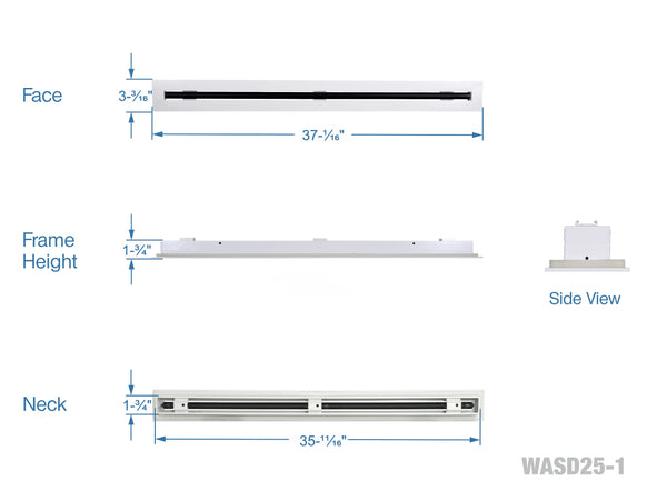 36" Linear Slot Diffuser HVAC air vent cover