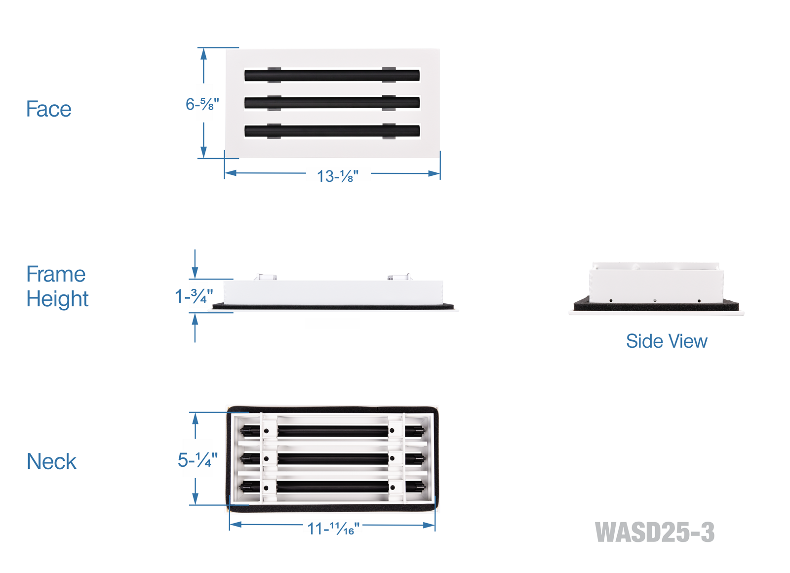 12x6" standard linear slot HVAC modern air vent cover