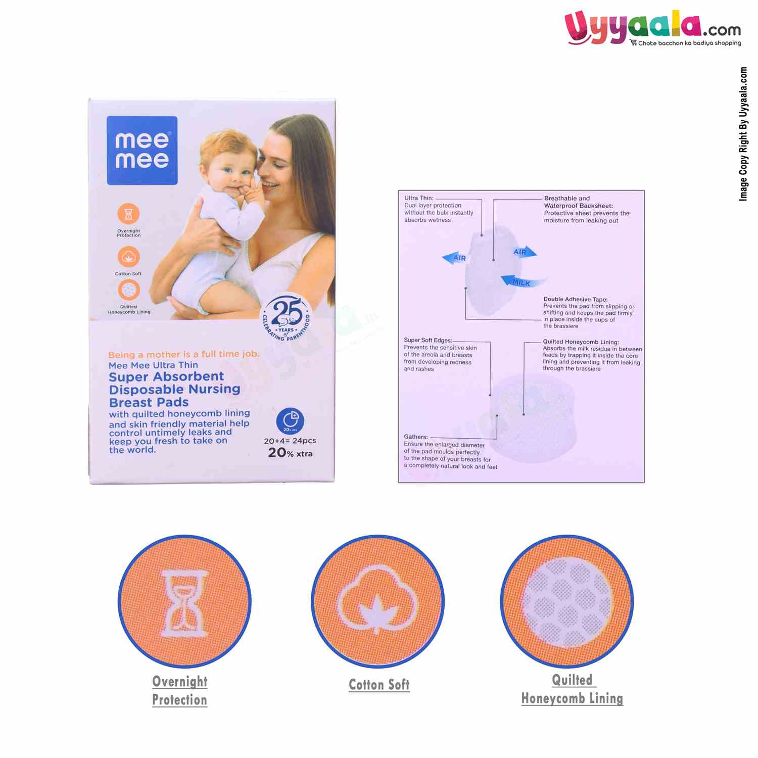 Buy Mee Mee Reusable Maternity Breast Pads