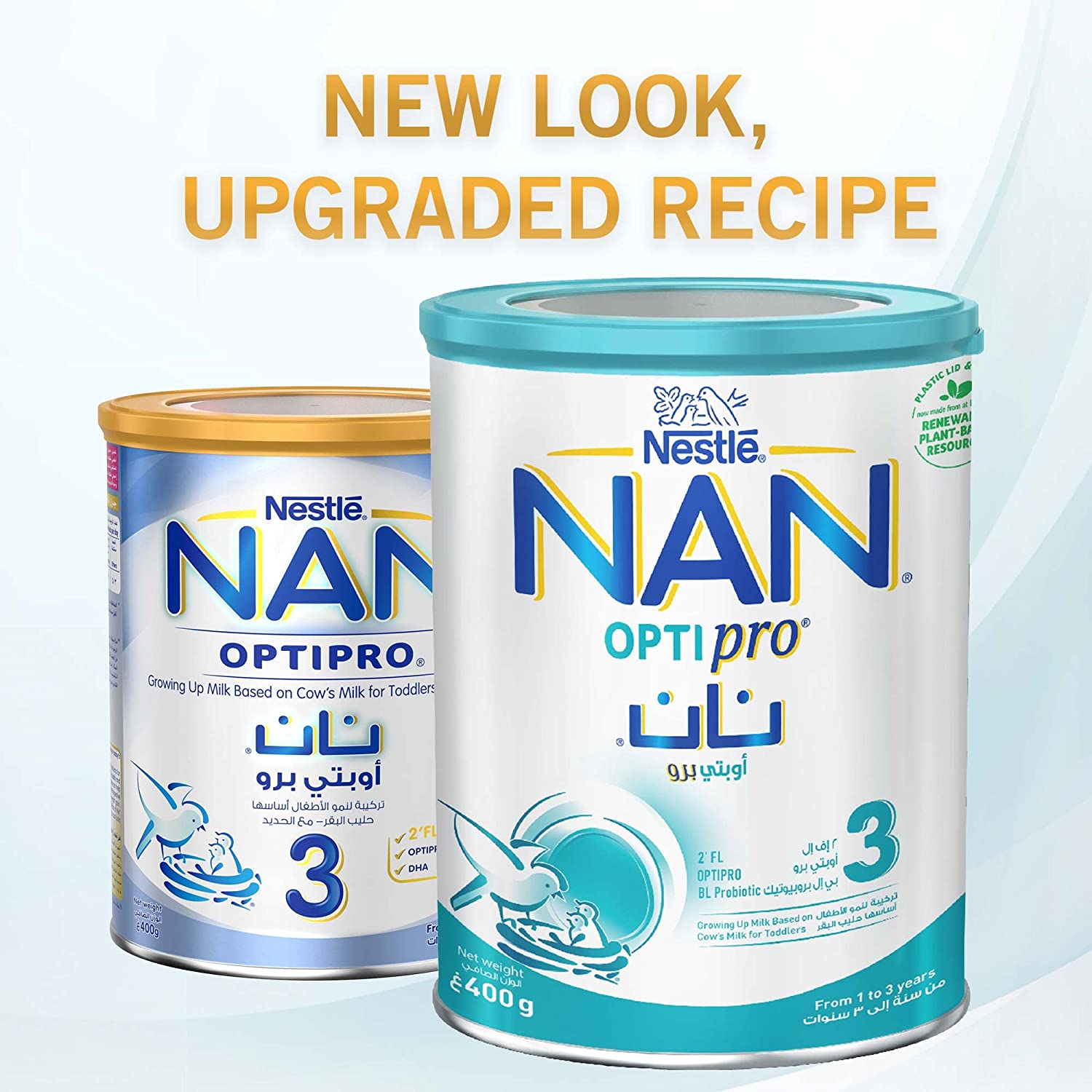 Fórmula láctea Nan Optipro etapa 1 de 1 kg más 1 lata NAN Optripo etapa 1  de 400 g