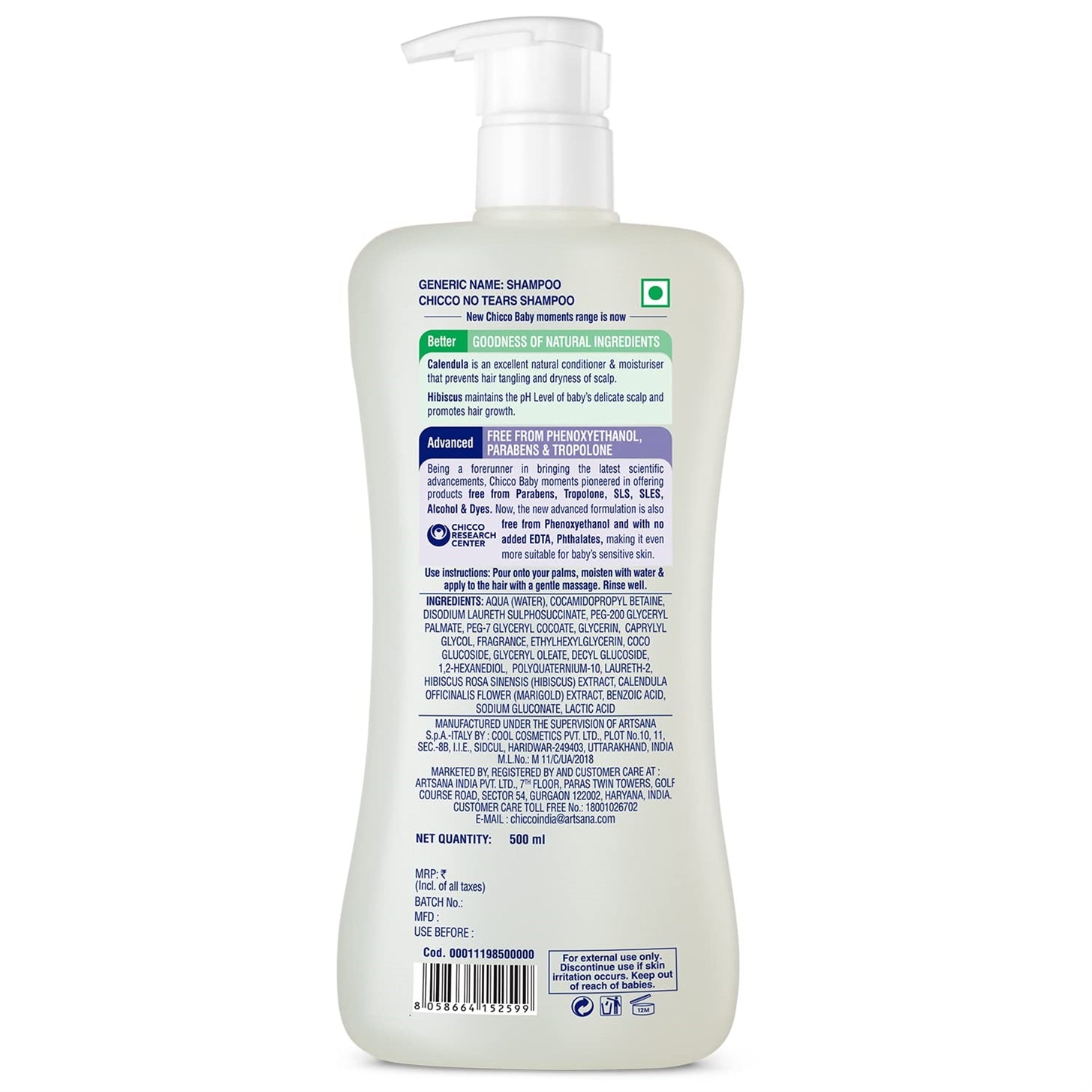 CHICCO Baby moments gentle body wash & shampoo -100ml