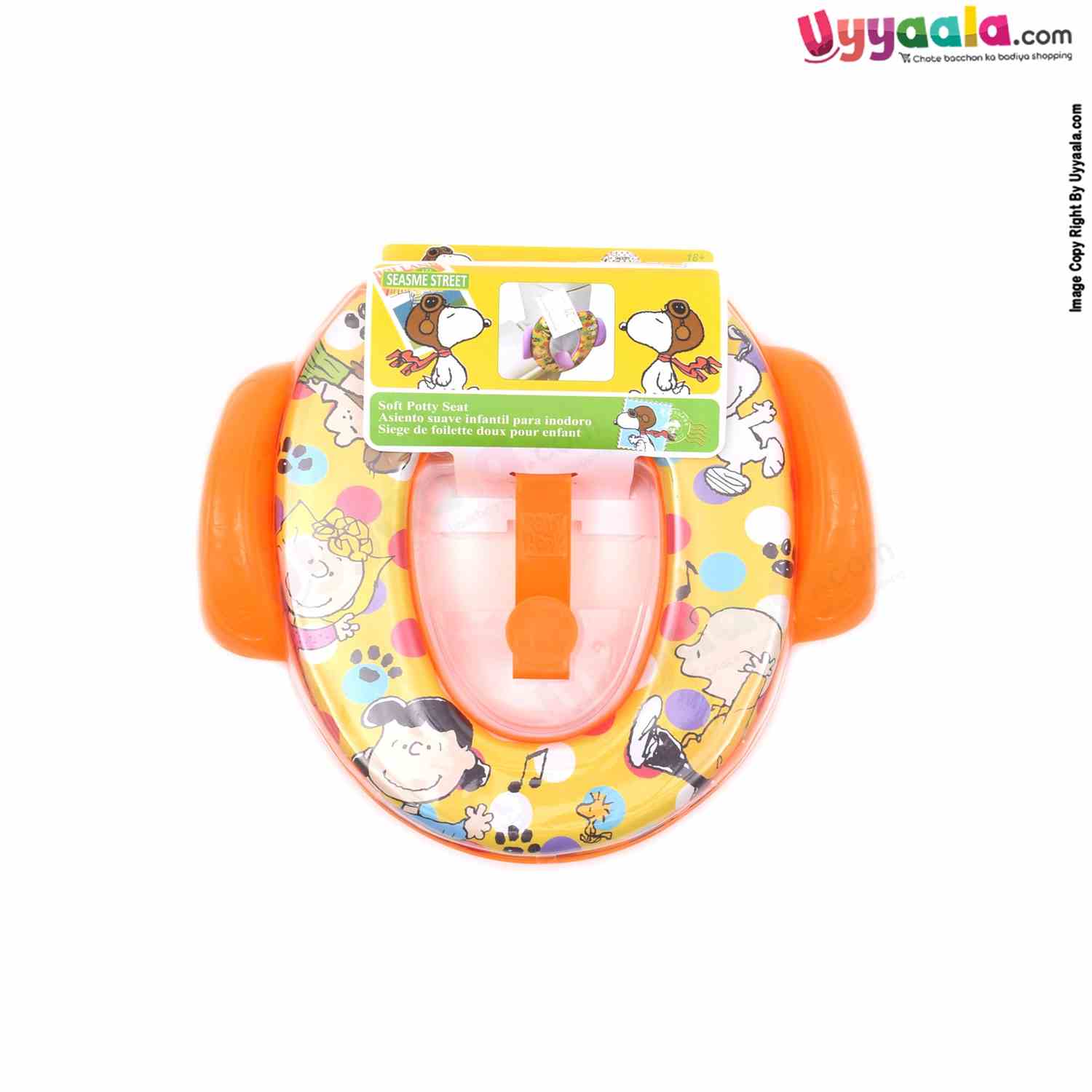 StarAndDaisy Potty Training Seat for Baby Toddler Toilet Seats with Handle  - Orange