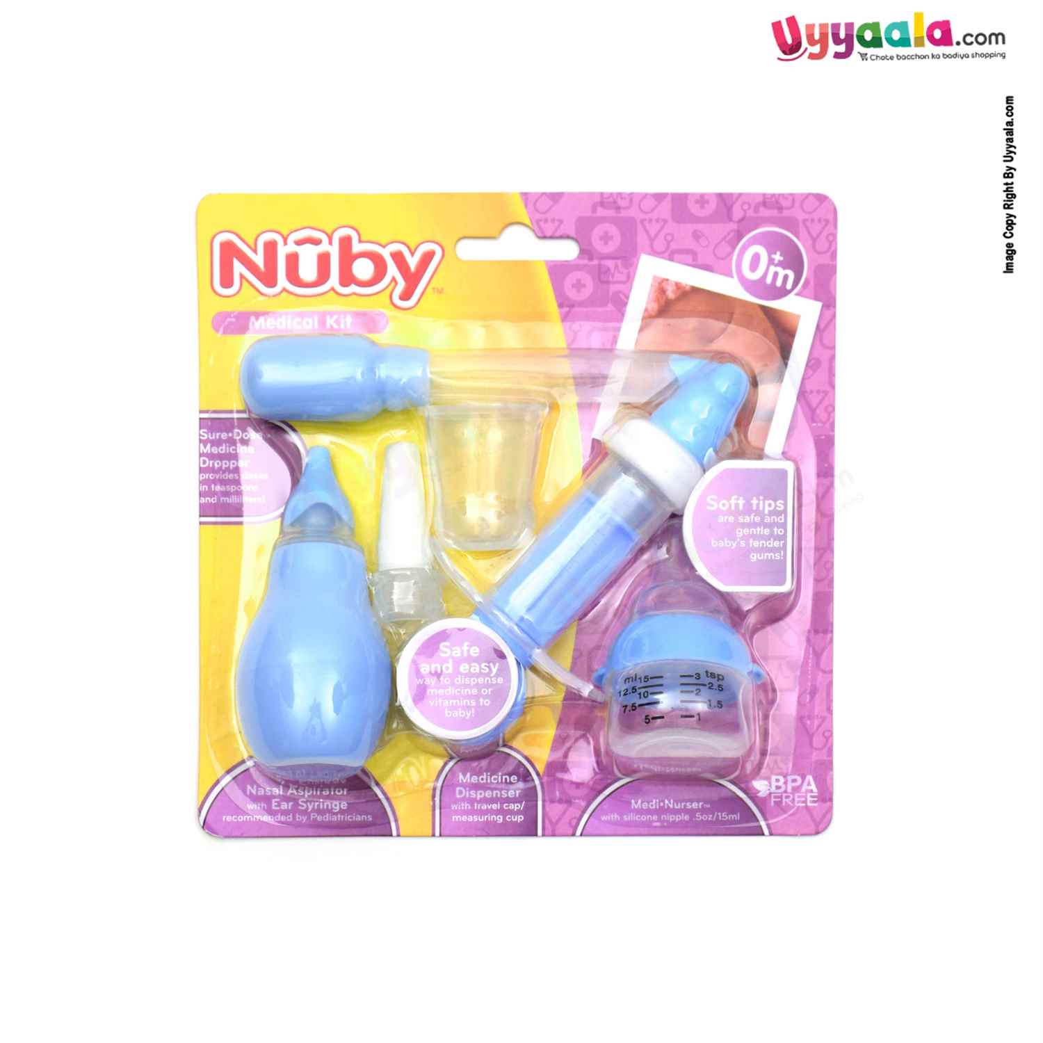 Nuby Baby Nasal Aspirator Suction Nose Decongestion Immediate Relief BPA  Free