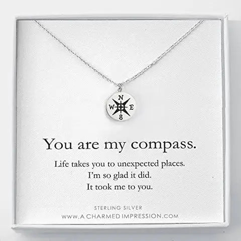 compass necklace "just because" gift