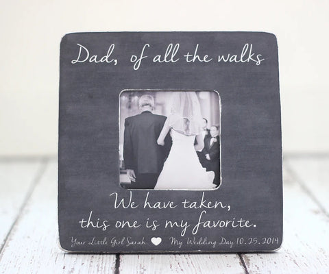 personalized wedding frame to father from daughter