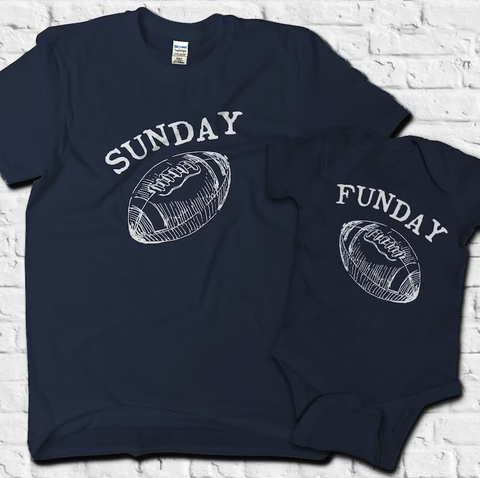 Camisetas de futebol combinando Sunday Funday