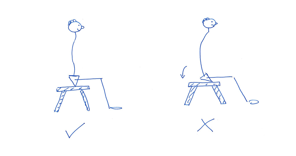 Sit tall vs sit slumped demonstration