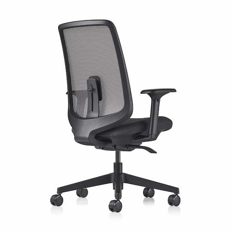 Office chair with longer back support