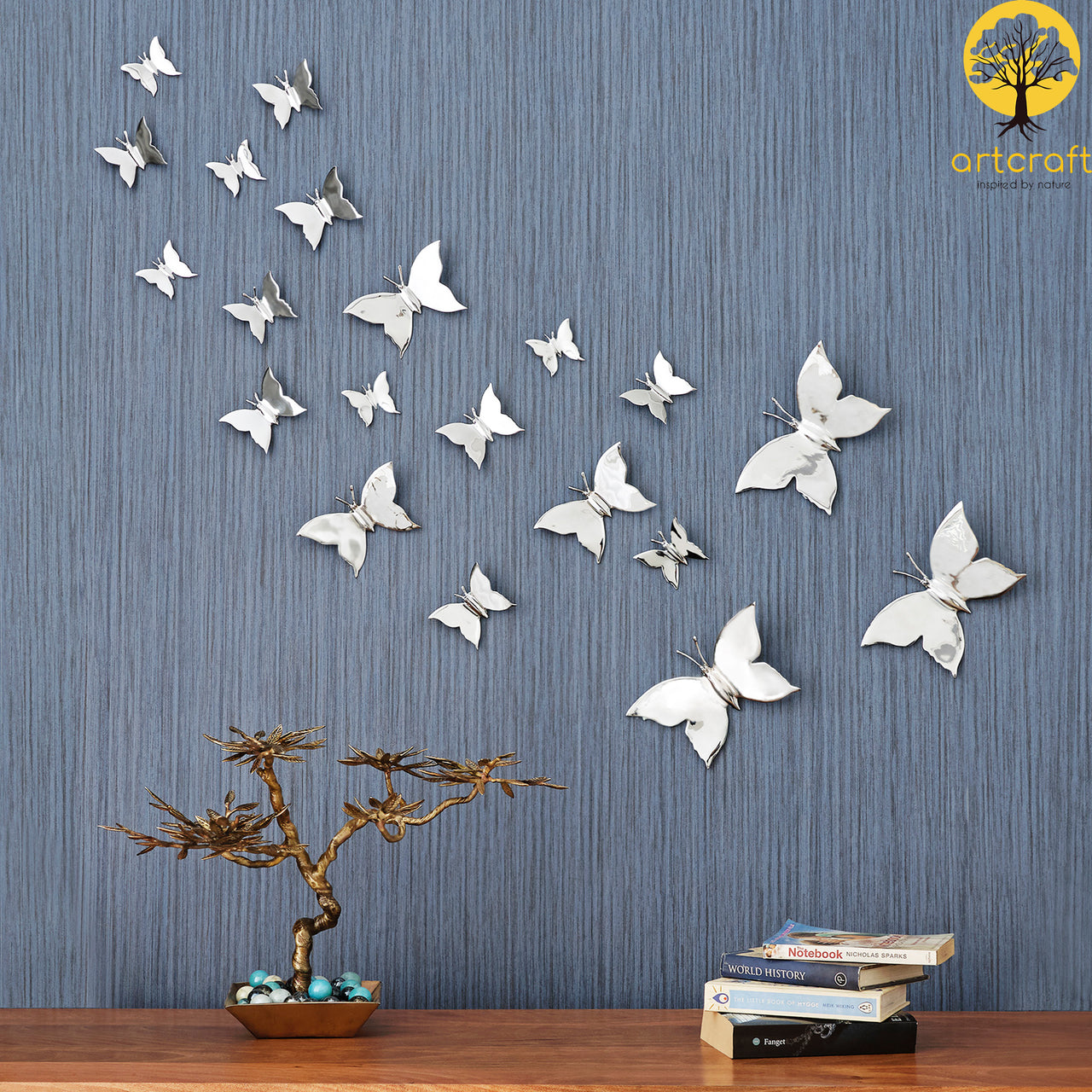 Chrome Butterfly Wall Decor – Artcraft