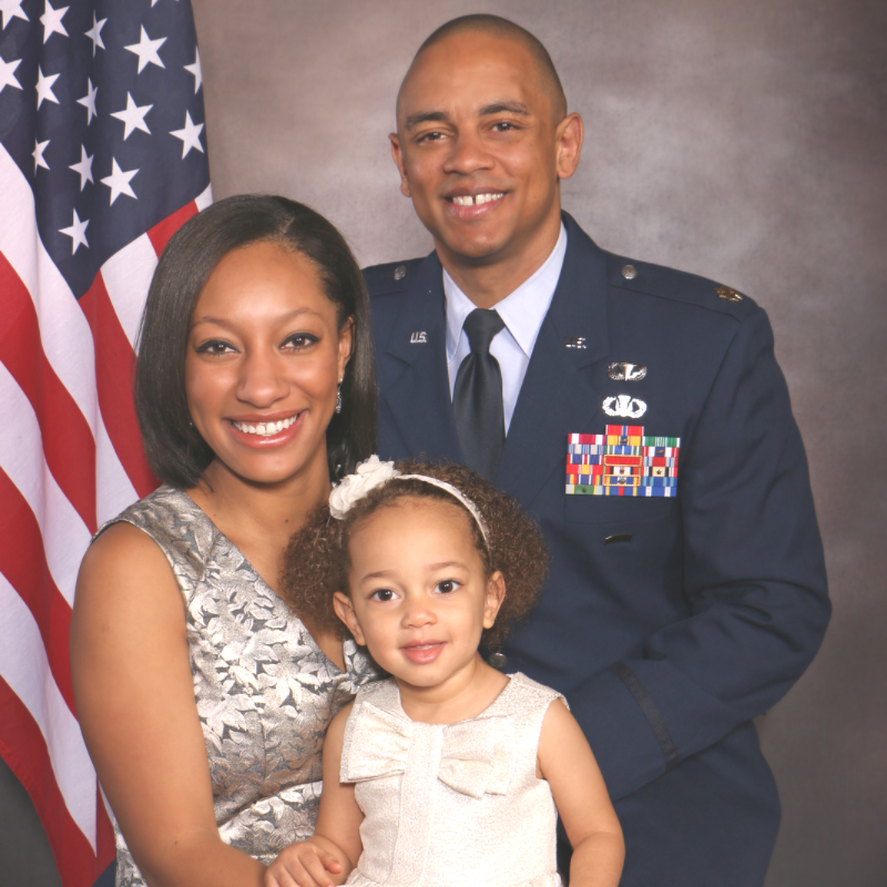 Brianca Johnson, Air Force family