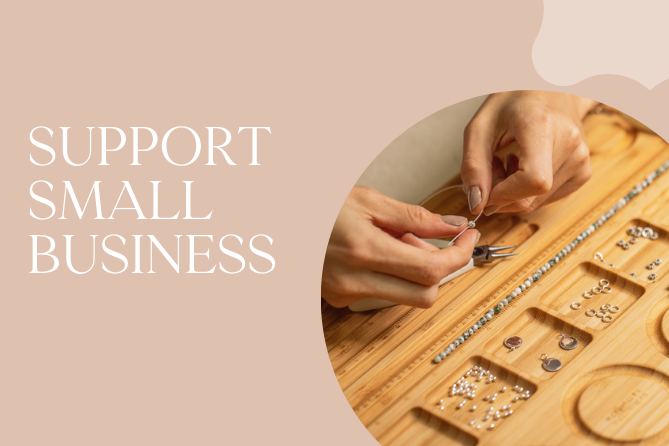 Support small business and buy handmade jewellery rather than manufactured