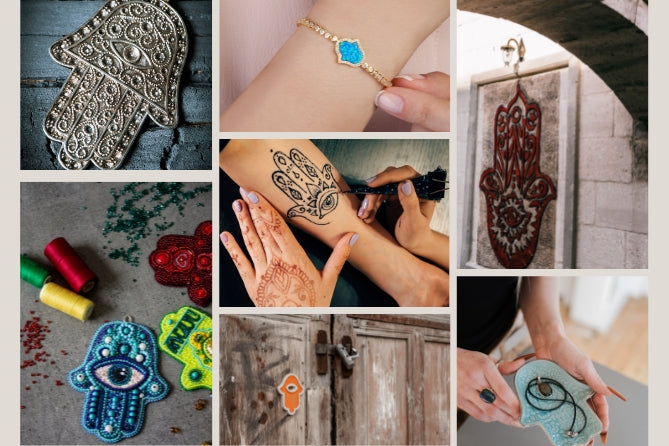 Take a look at the examples of the hand of hamsa in use today...