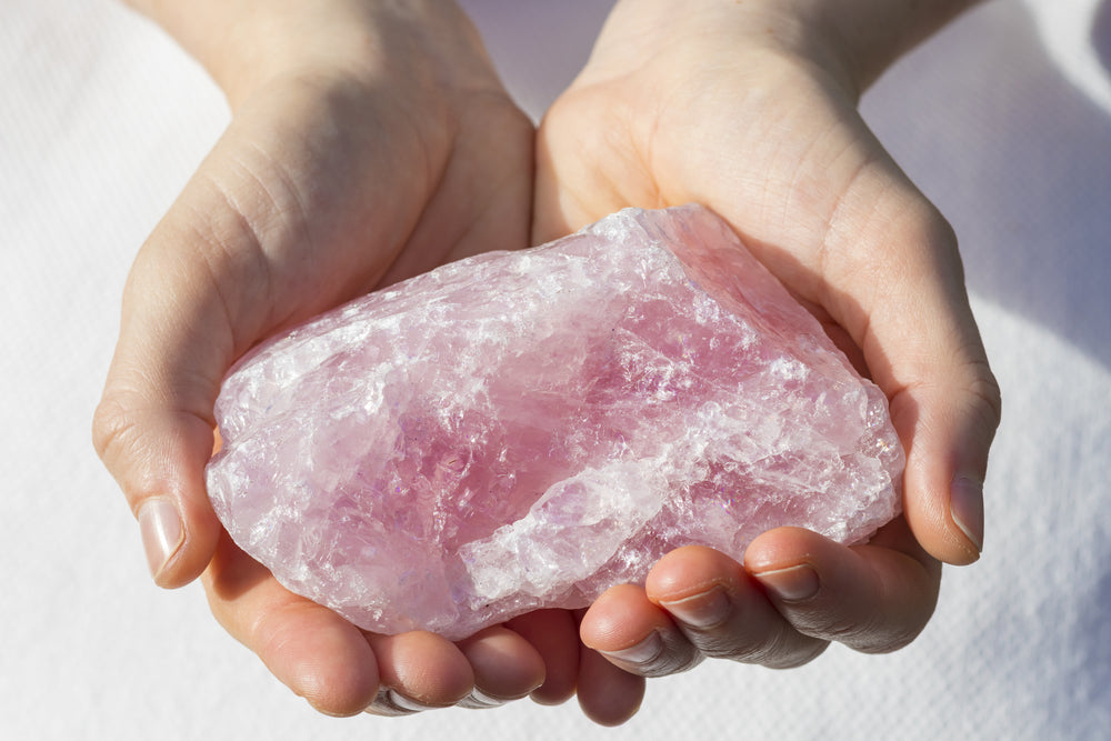 Rose Quartz crystal to help with fertility and pregnancy