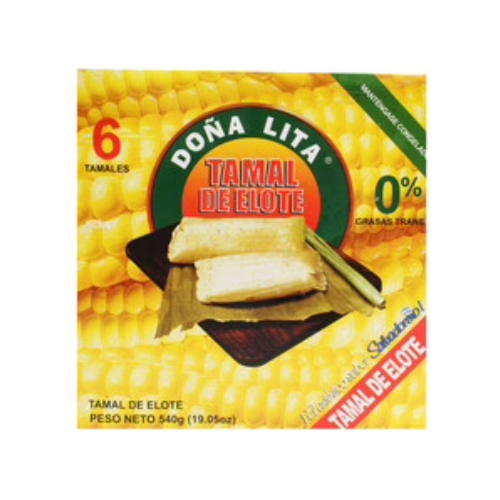 Doña Alita Tamal de Elote, Caja 6ud. (540g.) – Puerta del Sol Market