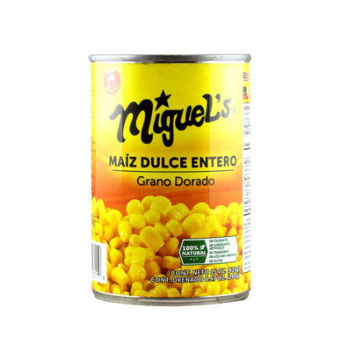 Miguel's Maíz Dulce Entero, Lata 425g. – Puerta del Sol Market