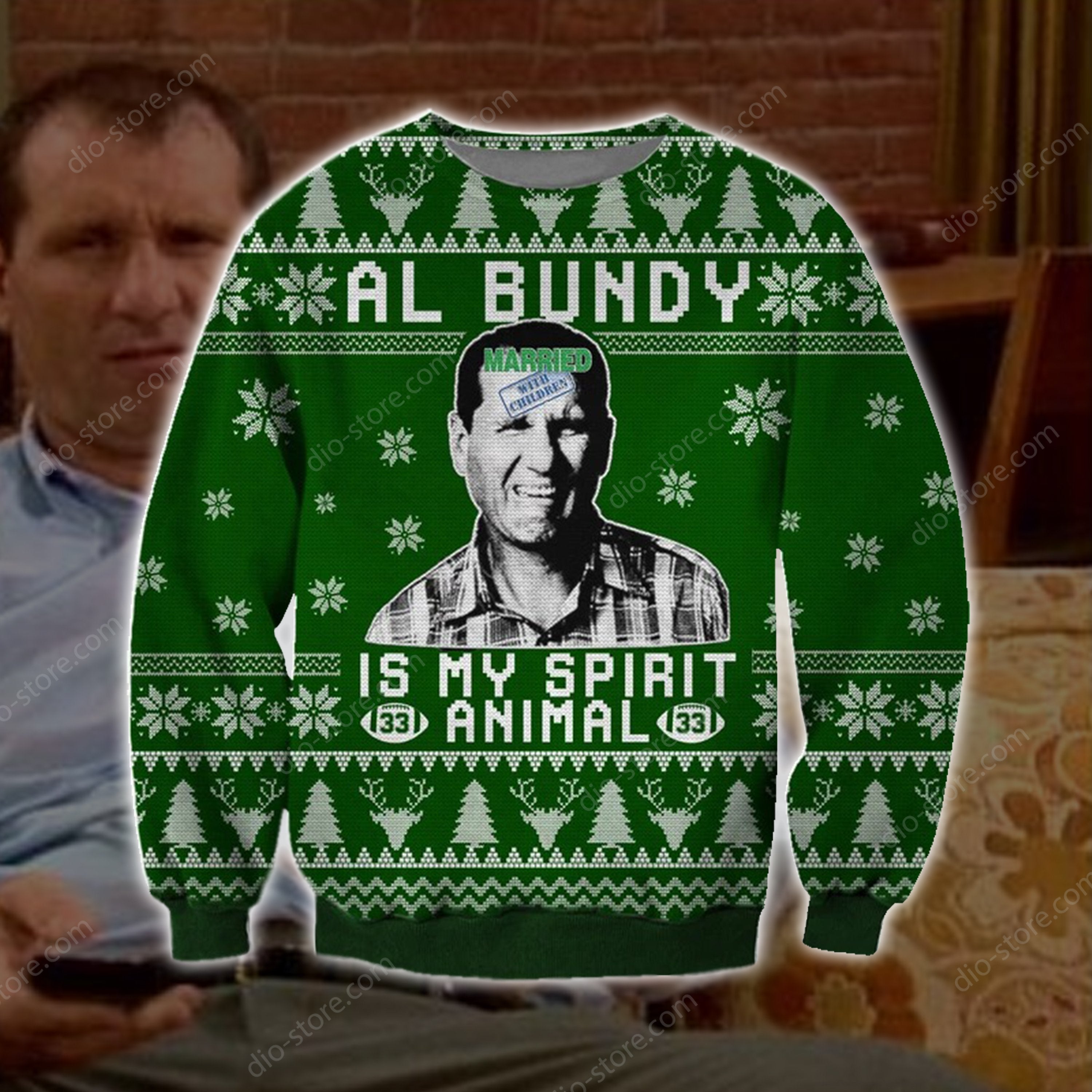 Al Bundy Knitting Pattern 3D Print Ugly Sweatshirt Hoodie All Over Printed