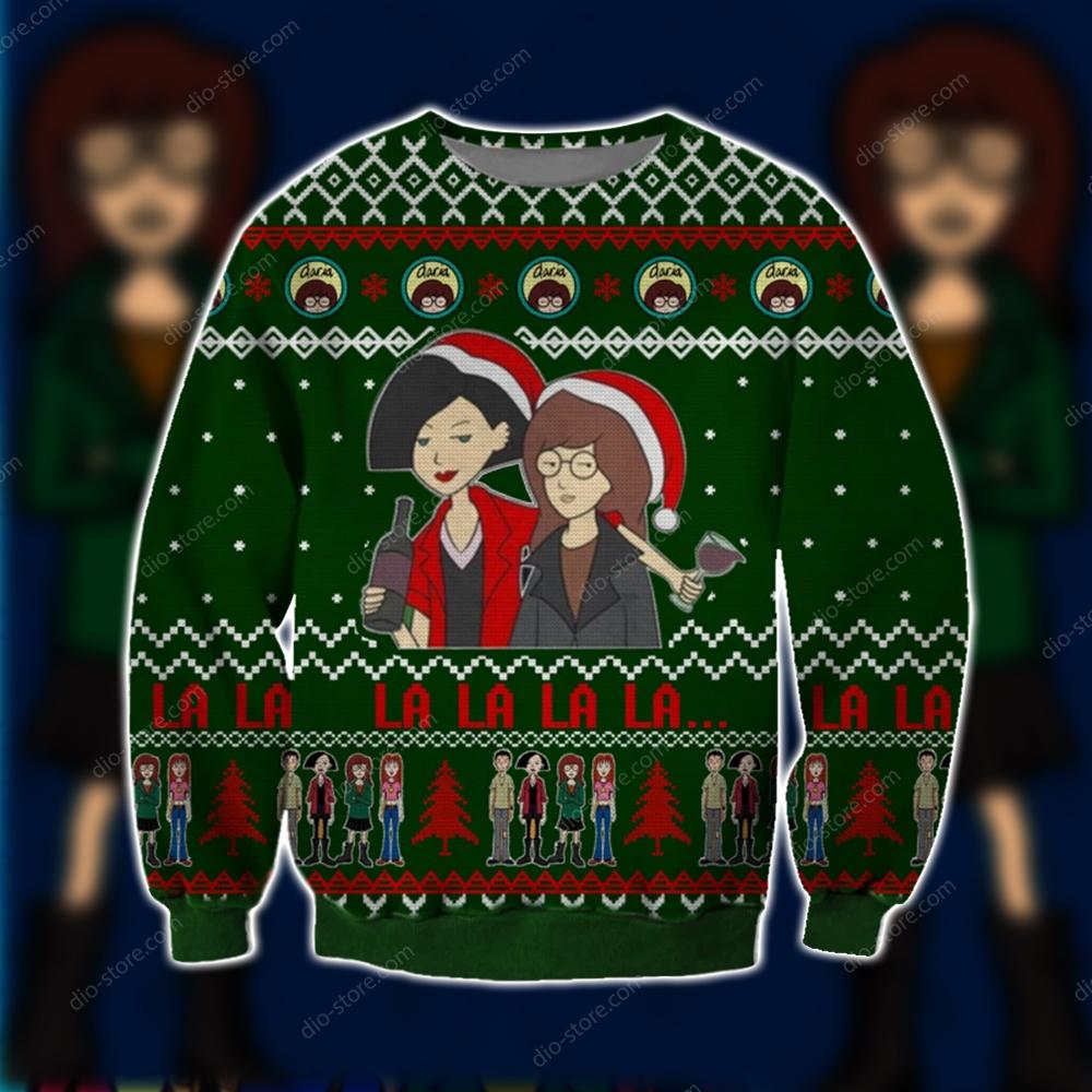 Daria 3D Knitting Pattern 3D Print Ugly Christmas Sweater Hoodie All Over Printed