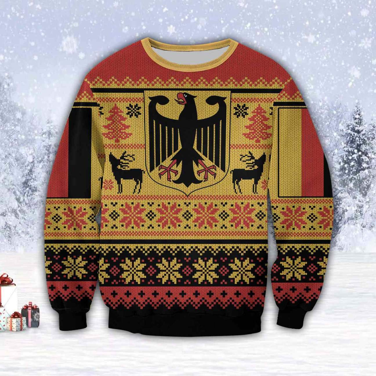 Germany 3D All Over Print Ugly Christmas Sweater Hoodie All Over Printed