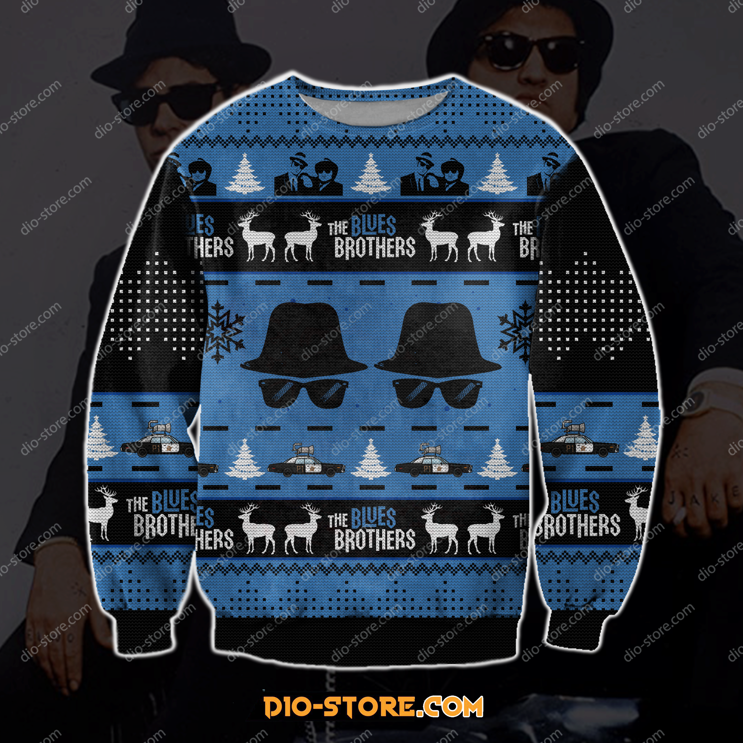 The Blues Brothers 3D Print Ugly Christmas Sweater Hoodie All Over Printed