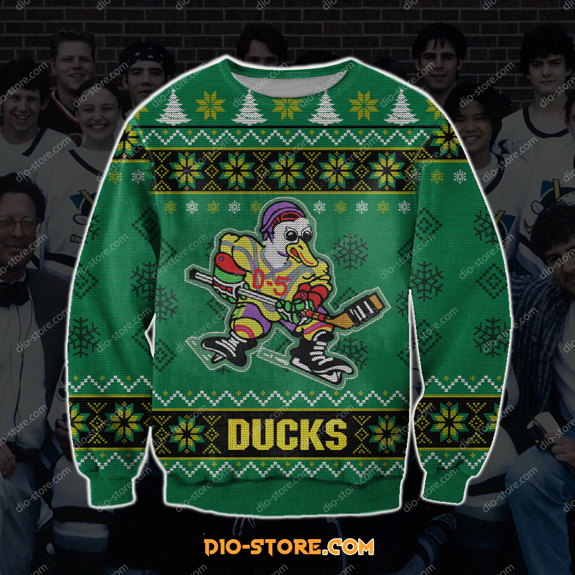 The Mighty Ducks 3D Print Ugly Christmas Sweater Hoodie All Over Printed